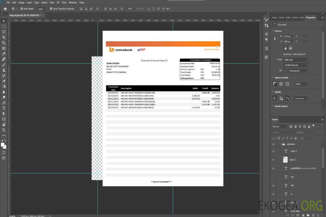 Unionbank des Philippines Excel template Unionbank des Philippines Excel template